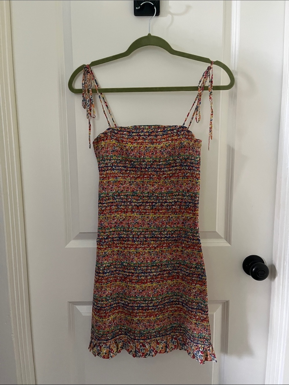 Smocked Cotton Mini Dress